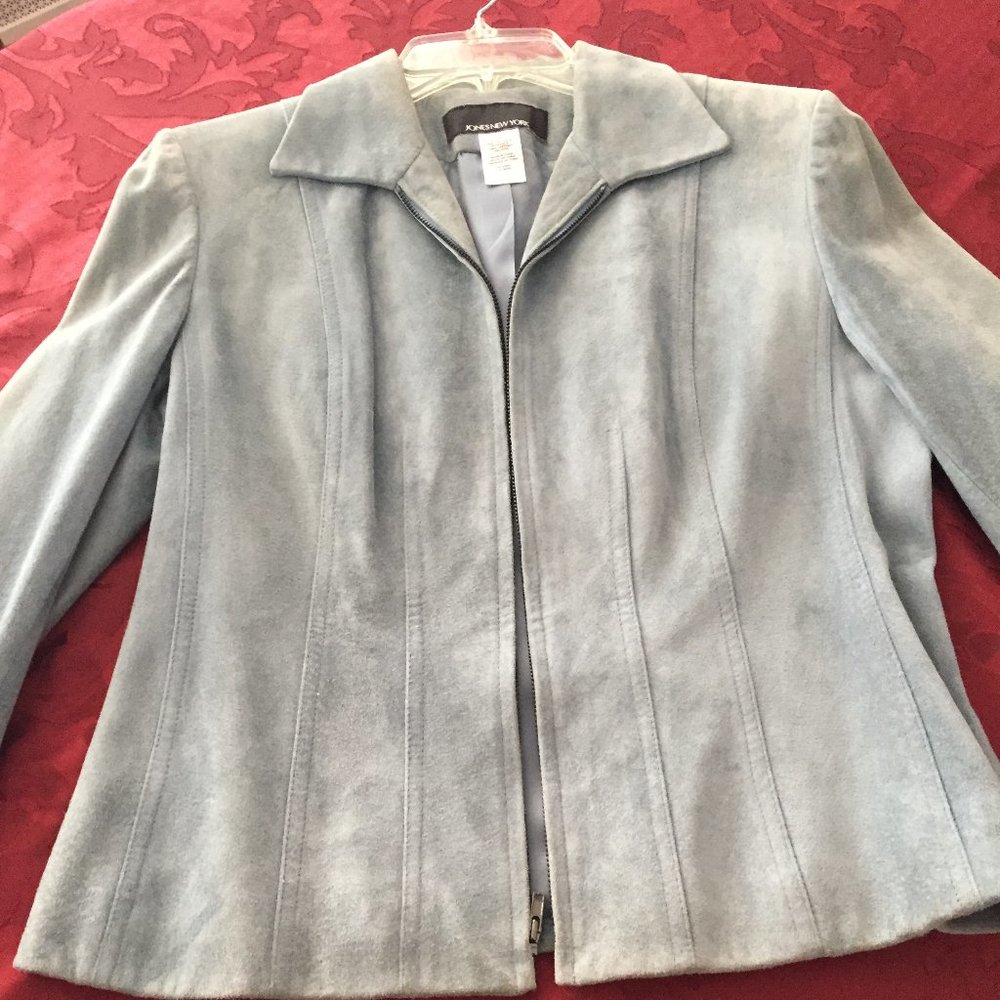 Baby Blue Jones New York Slim Waist Suede Jacket